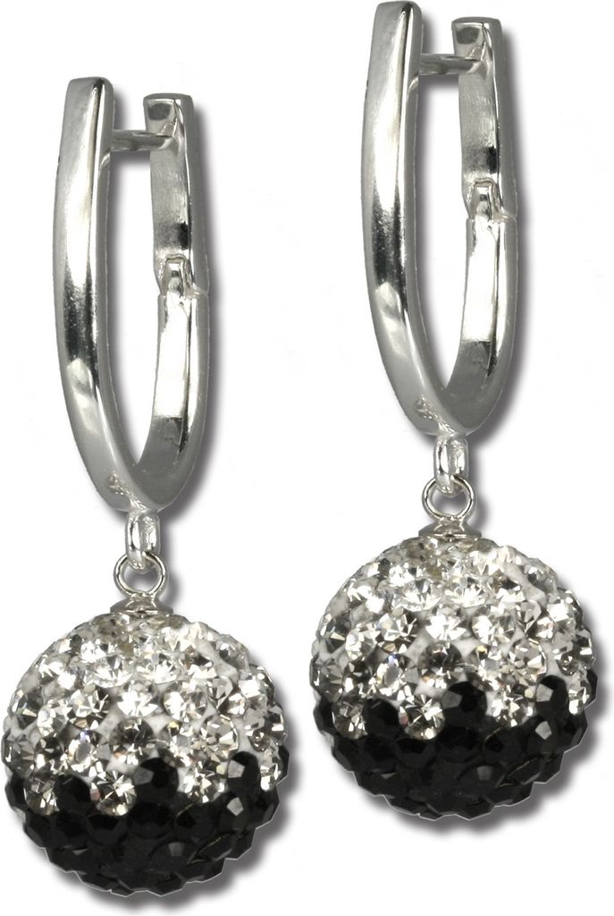 SilberDream schwarz Ohrringe Zirkonia Damen 925 Silber Produktbild 