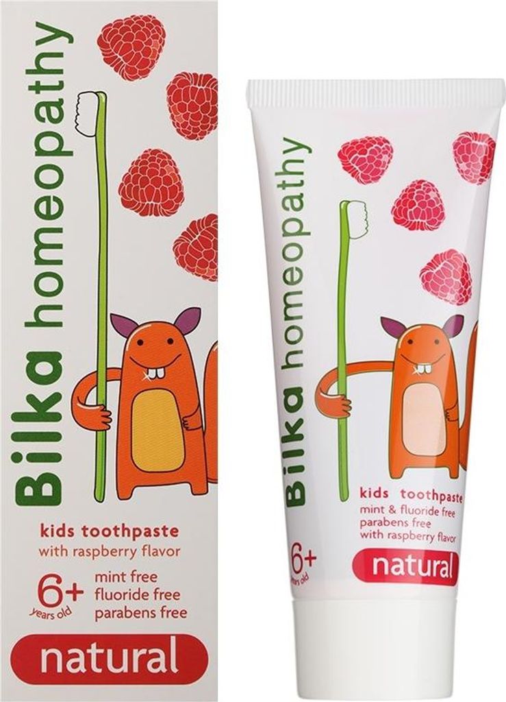 Bilka Omeopatia Dentifricio per bambini 6+ Gusto lampone - Immagine del prodotto 