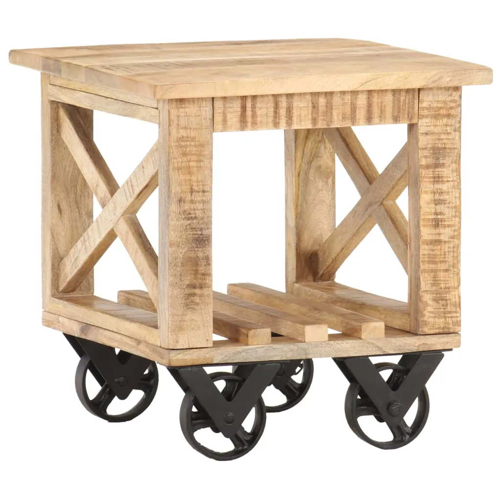 Meuble d'appoint modulable 40x40 cm bois brut pour intérieur moderne - 13