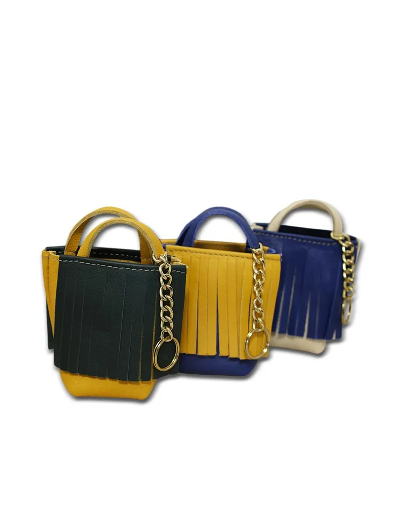 Nobile Roma Porte-clés avec franges et mini pochette pour écouteurs