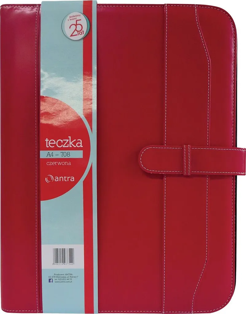 Chemise porte-documents A4 rouge Antra 718 pour classement de bureau