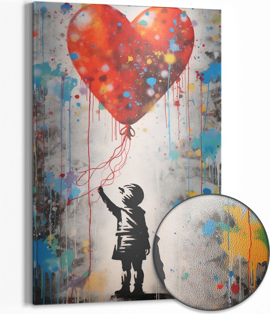 DEQOART Magnettafel Metall 60x90 cm 'Herzensgriff der Hoffnung' Whiteboard Pinnwand Büro