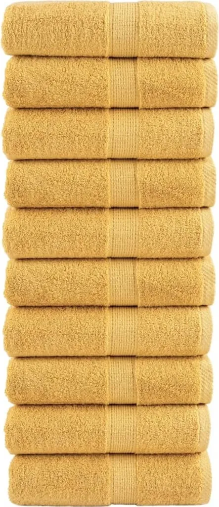 Asciugamani premium per ospiti SOLUND 10 pz. Oro 30x50 cm 600 g/m²