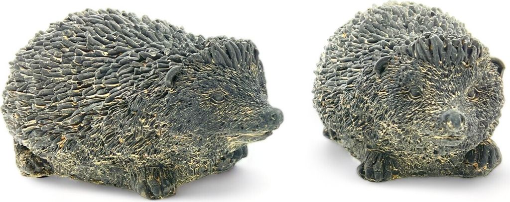 Statue Igel Grau - 2 Stück - Stein - 20 x 10x 10 cm Produktbild 