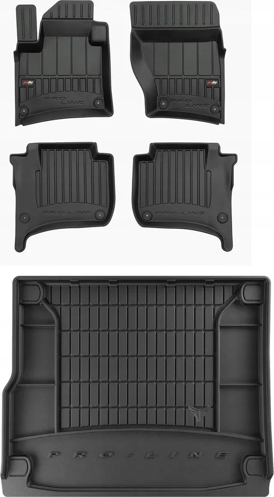 Set Tappeti Auto 3D in Gomma per VW Touareg 2 R-line 2010-2018