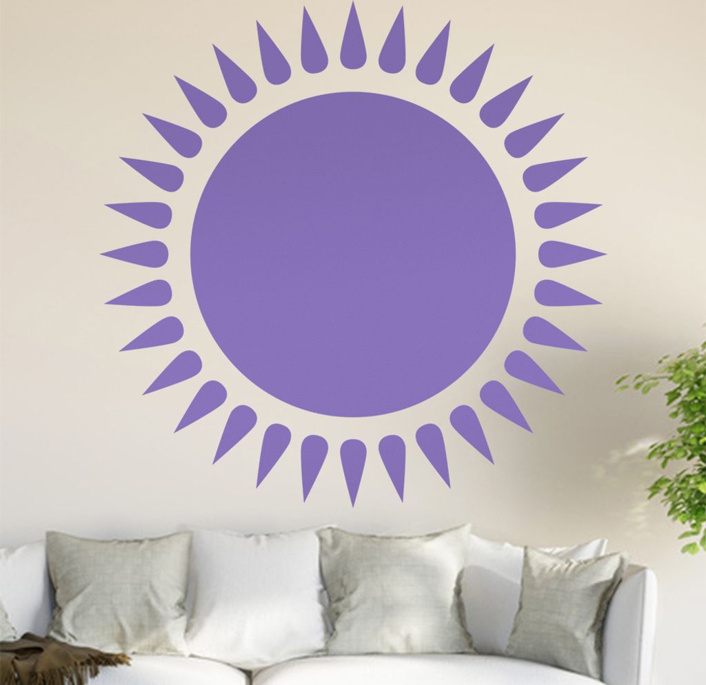 Sonnen Ornament Wandtattoo in 6 Größen - Wandaufkleber Wall Sticker - Dekoration, Küche, Wohnzimmer, Schlafzimmer, Badezimmer