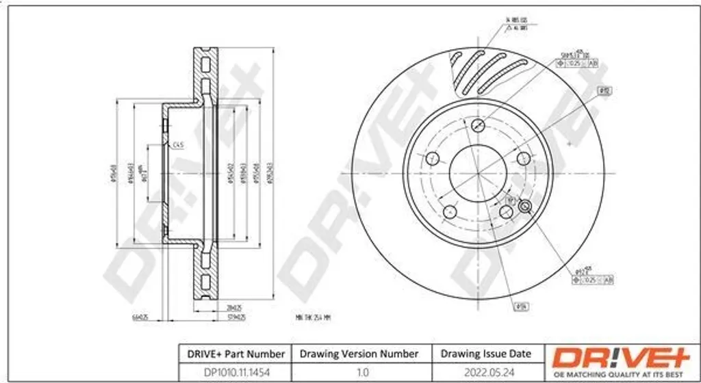 Disque de frein anti-vibration pour Mercedes Classe C E - OE 2044210712