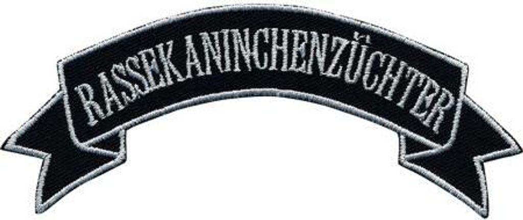 Aufnäher - Rassekaninchenzüchter - 00604 - Gr. ca. 12,5 x 5 cm - Patches Stick Applikation