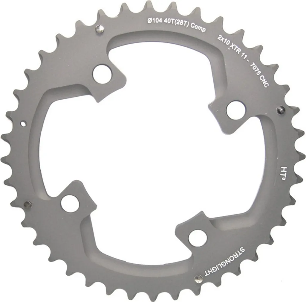 Plateau extérieur 44 dents Stronglight en alu rigide pour VTT XTR