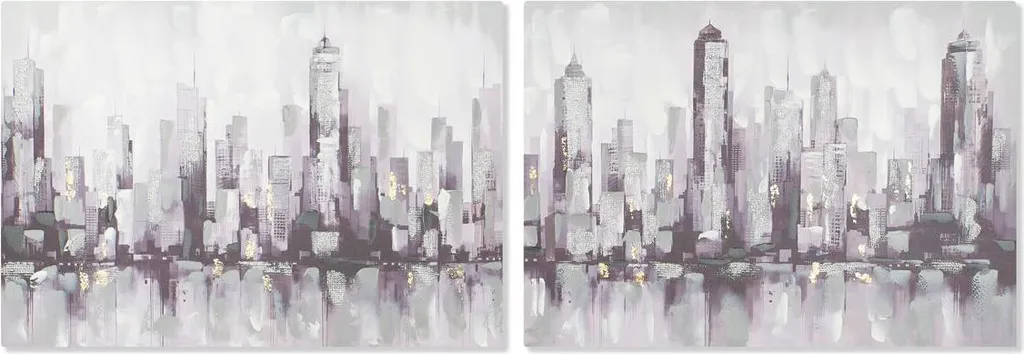 Tableau New York Loft pour Déco Salon Moderne - Set de 2 Panneaux 100x70cm