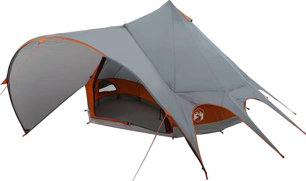 vidaXL Teepee Zelt für 5 Personen Grau und Orange 415 x 415 x 247 cm