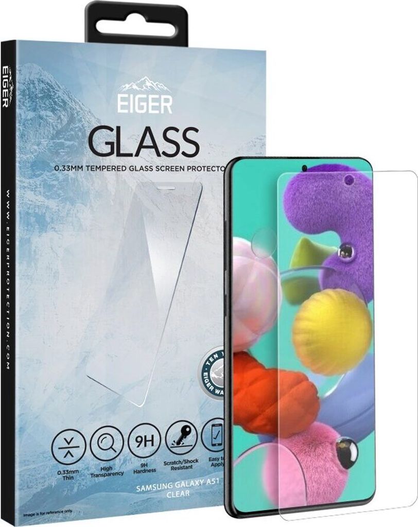 Folie Samsung Galaxy A51 / A51 5G Eiger Klares gehrtetes Glas
