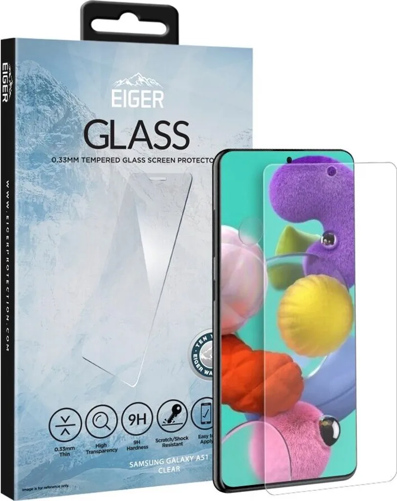 Vetro Eiger per Samsung A51 / A51 5G: Protezione Schermo 0.33mm