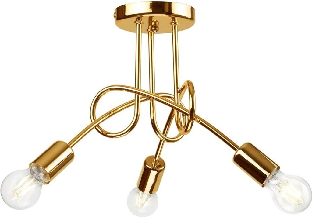 Bioledex Design Deckenlampe Goldener-Style 3x E27 gold Metall