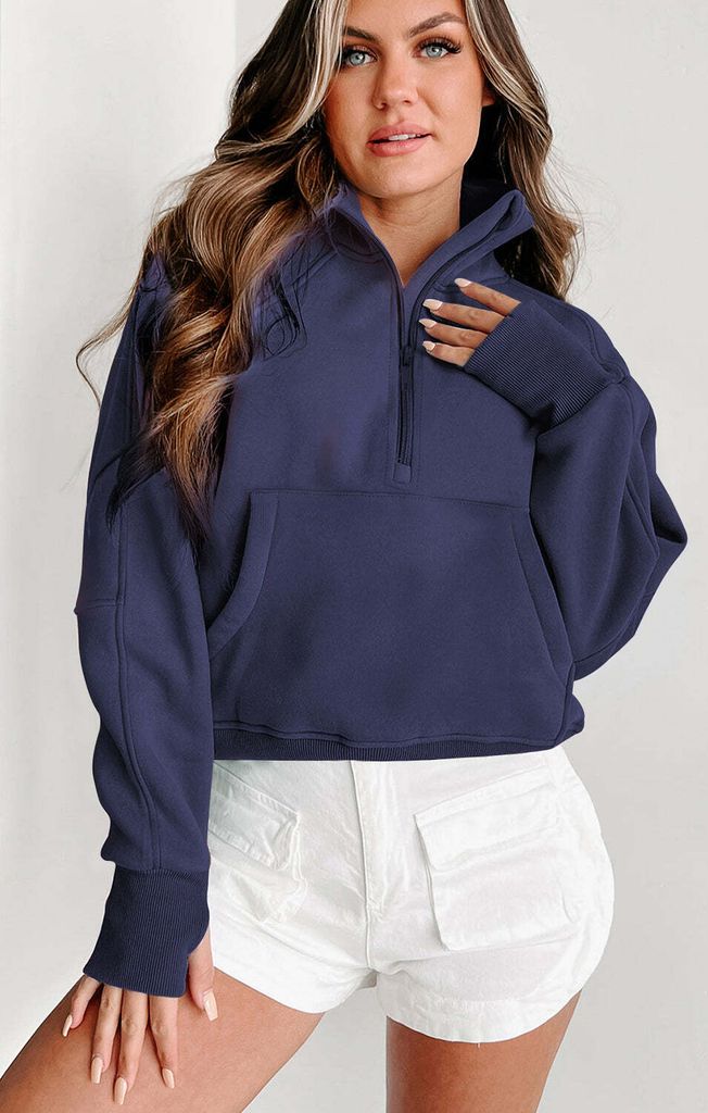 OMG Sweatshirt mit Reißverschluss für Frauen Chenna gewohnheiten L