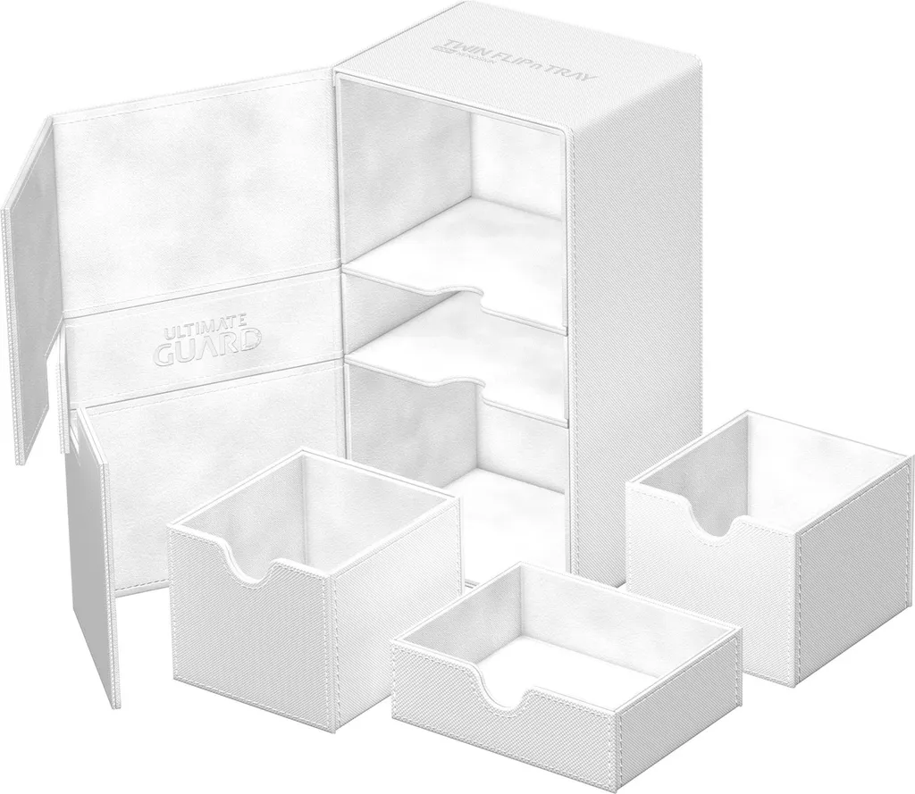 Ultimate Guard Twin Flip'n'Tray 200+ Xenoskin Blanc - Double Deck Box - 8