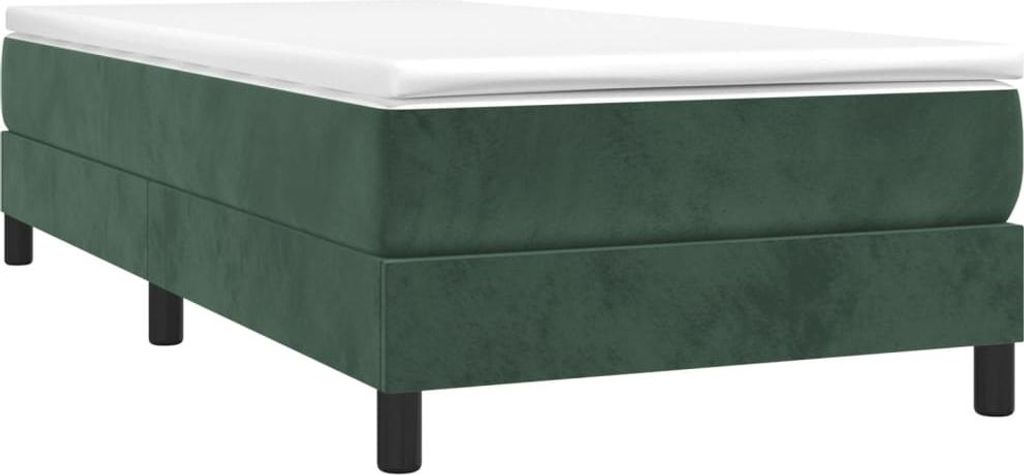 vidaXL Boxspringbettgestell Dunkelgrün 80x200 cm Samt