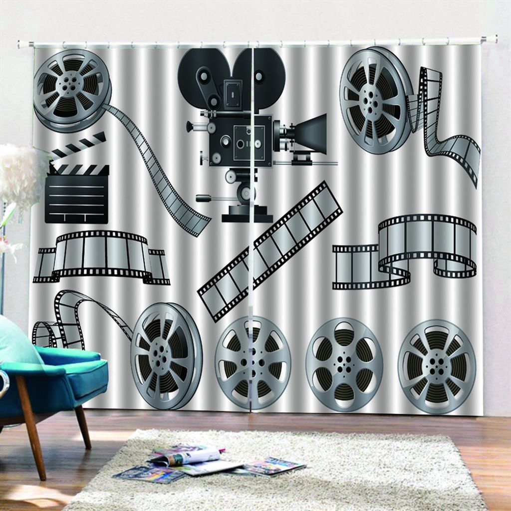 Icegrey 2er-Set LKW Kino Rustikaler Vorh?nge Wohnzimmer Esszimmer Kinderzimmer Verdunkelungsvorh?nge Zimmerdekor Universalband Gardinen mit Haken, ...