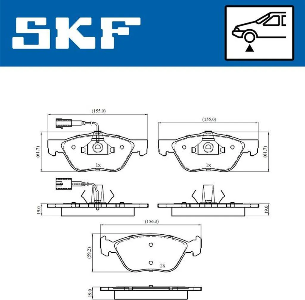 Plaquettes de frein SKF contre les sifflements sur Delta et Lybra OE