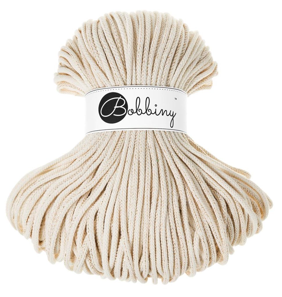 Bobbiny Premium 5 mm 100 m Golden Natural Schnur