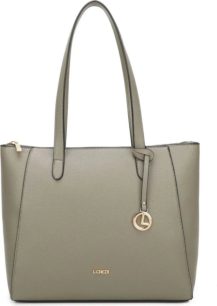 Grand sac cabas Polly Khaki L.CREDI - Sac fourre-tout pratique et chic