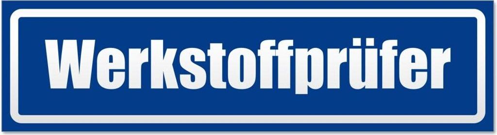 Kiwistar Werkstoffprüfer invertiert Magnetschild Schild magnetisch - 20cm Verkehrsblau - Magnetfolie für Auto PKW Kfz