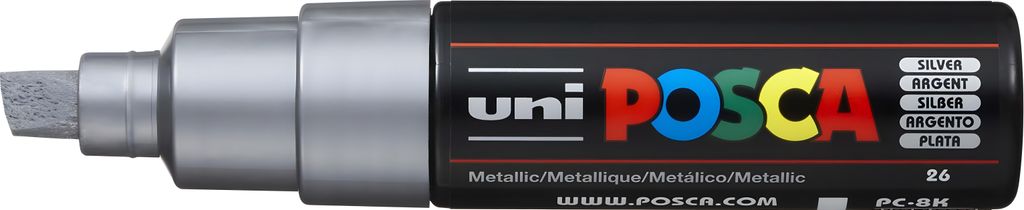 uni-ball Pigmentmarker POSCA (PC-8K), silber Immagine del prodotto 