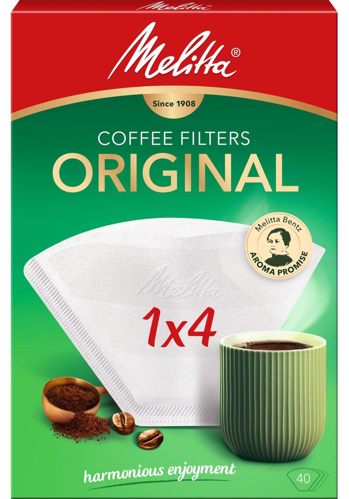 MELITTA Oryginalne filtry do kawy 1X4 40 szt. 6657291 Zdjęcie produktu 