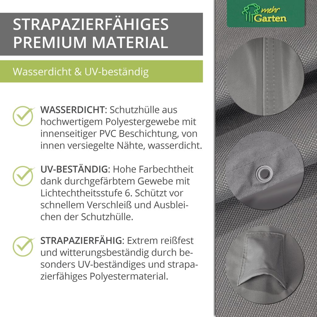 Premium Schutzhülle für Loungegruppe L-Form, Größe:300 x 300 x 80 cm