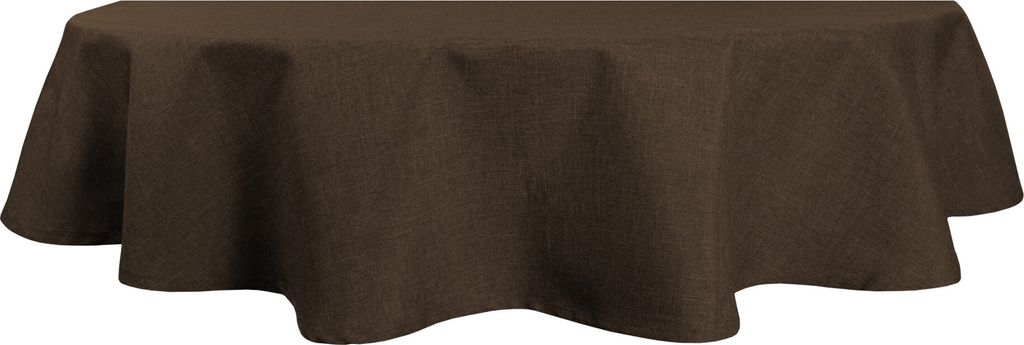 Tischdecke oval braun 130x220 cm Leinenoptik Lotuseffekt Tischwäsche Wasserabweisend Tischtuch