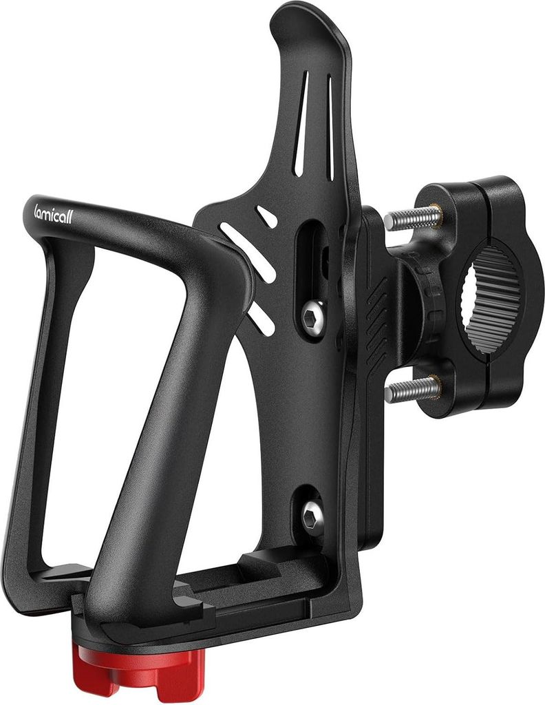 Bidonhalter für Fahrrad - verstellbar für 48-71 cm Durchmesser - Lenker und Rahmen - Motorboothalter - Schnellverstellknopf - Fahrradkäfig mit S...