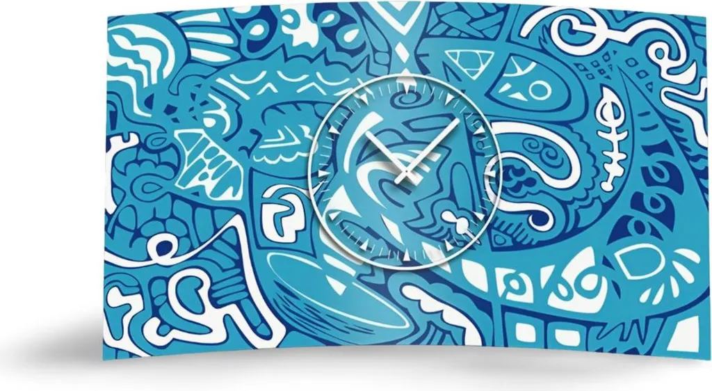 Horloge murale silencieuse Comic Doodle au design moderne en relief 3D