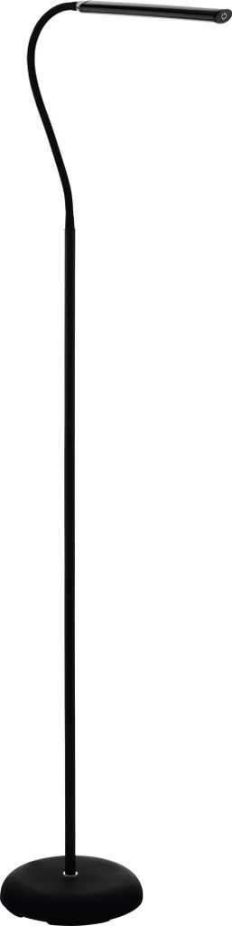 EGLO LED Stehlampe Laroa, Standlampe mit Touch, dimmbar in Stufen, Stehleuchte aus Kunststoff in Schwarz, Standleuchte, LED Bürolampe neutralweiß