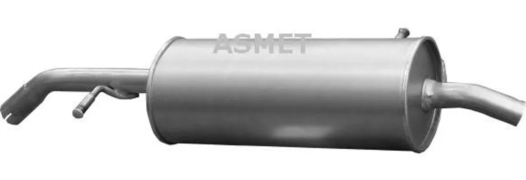 Silencieux d'échappement ASMET 1726ZT en acier aluminisé pour C2 et C3