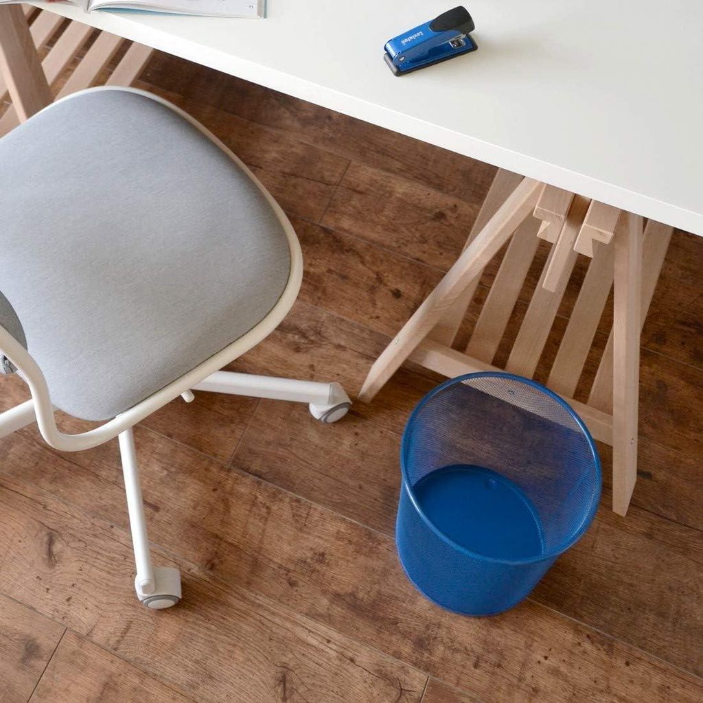 Stilvolle und Funktionale Metallabfalltonne für Büro und Wohnräume, 12 Liter, Marineblau