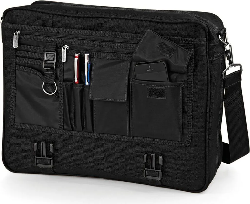 Quadra QD65 Borsa Tracolla Professionale - Cartella Documenti Ufficio Nera - 6