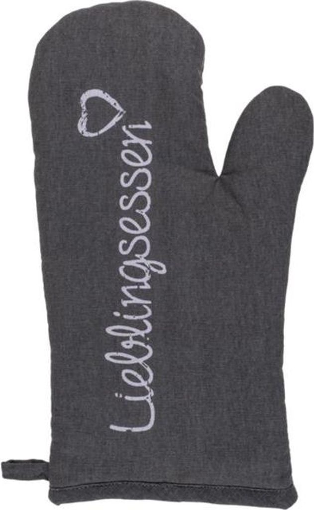 Topfhandschuh Lieblingsessen grau Produktbild 