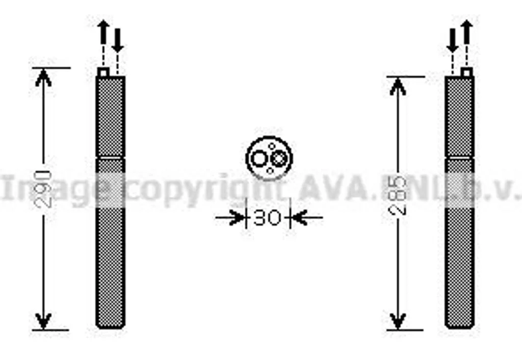 Filtre Sécheur de Clim AVA AID298 Haute Capacité pour Audi OE 8K0298403