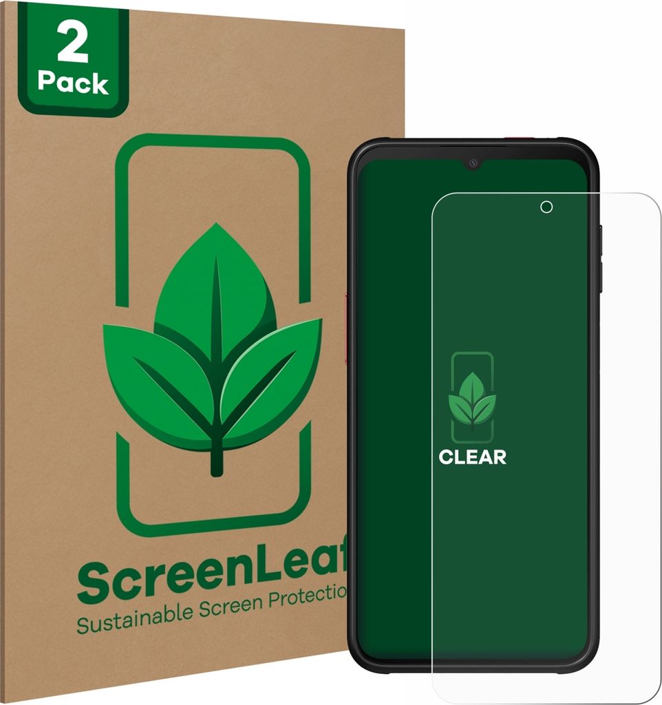2x ScreenLeaf Schutzfolie für Samsung Galaxy Xcover 6 Pro nachhaltiger Displayschutz Display Schutz Folie Klar Transparent