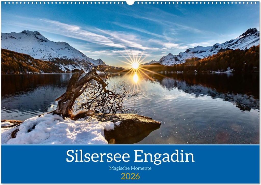 Silsersee Engadin (Wandkalender 2026 DIN A2 quer), CALVENDO Monatskalender
