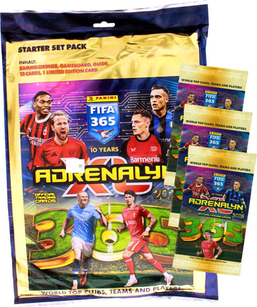 Panini Fifa 365 Karten 2025 - Trading Cards Sammelkarten - 1 Starter + 3 Booster