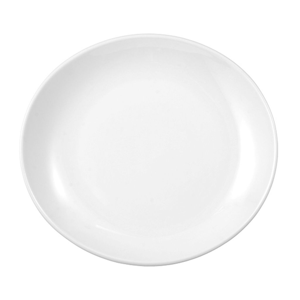 Speiseteller - Weiß - Porzellan - Ø 27 cm - oval Produktbild 
