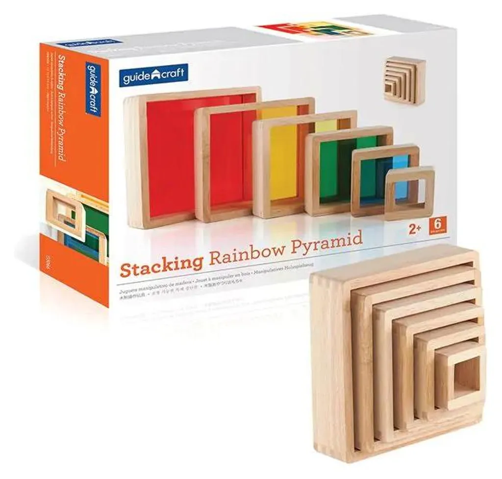 Jeu de Construction Pyramide à Empiler et Blocs Éducatifs pour Enfants