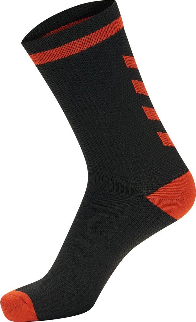 Hummel Elite Indoor Sport Sock Low Socken Sportsocken schwarz/rot 204043-2025, Schuhgröße:46-48 EU