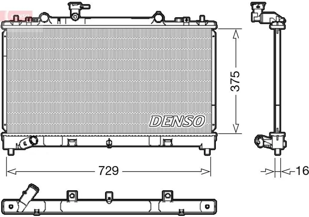 Radiateur de Refroidissement DENSO DRM44038 pour Mazda 6 G 2.0 et 2.2