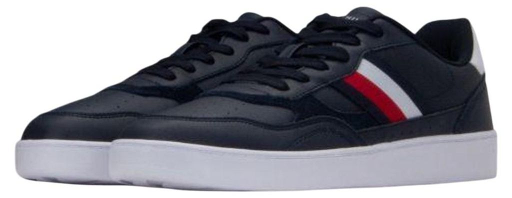 Tommy Hilfiger - Herren Pumps "Retro", gestreift, Leder PP6650 (45,5 EU) (Dunkles Marineblau)