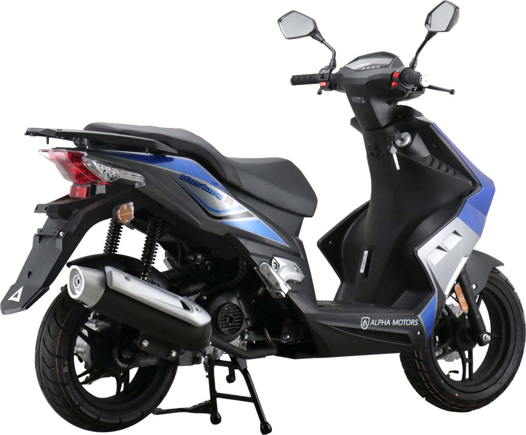 Motorroller Mustang FI 50 ccm 45 kmh EURO 5 blau-grau Produktbild 4