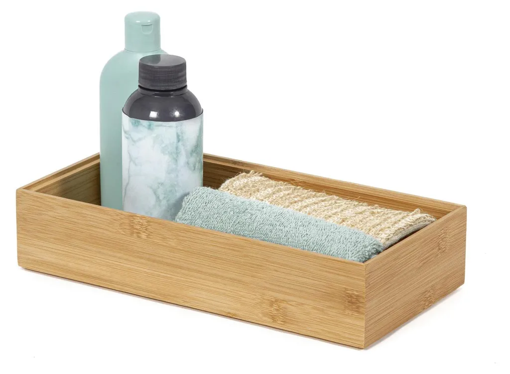 Organiseur cosmétiques en bambou durable Compactor - Format rectangulaire - 7