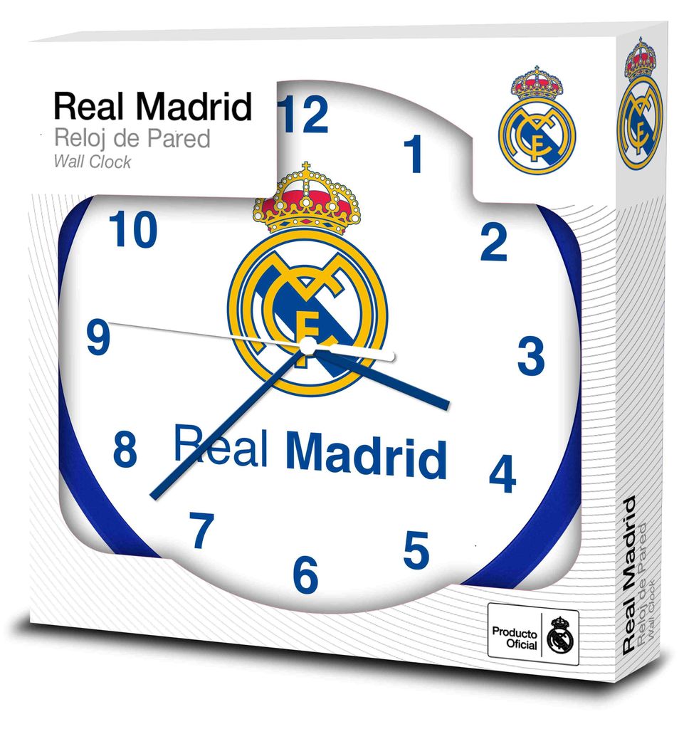 Nástěnné hodiny Real Madrid 25cm vějířové hodiny bílý Obrázek produktu 
