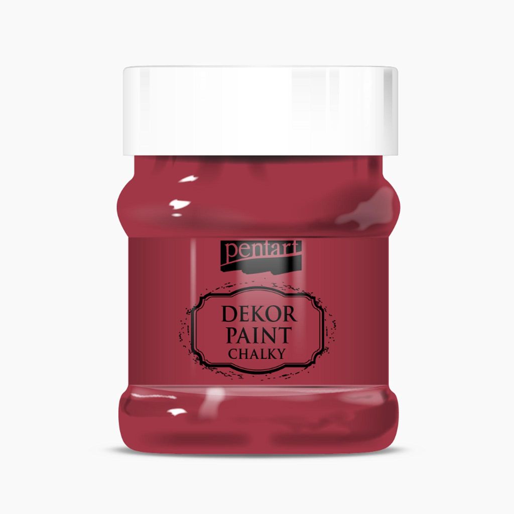 PENTART Dekorfarbe Chalky, 230 ml, Kardinalrot